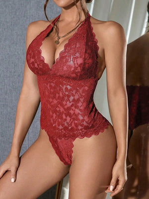 Damskie koronkowe bezprzewodowe seksowne body