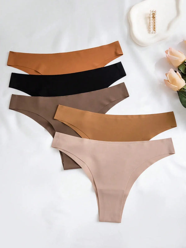 5 sztuk damskich wielokolorowych seksownych przerwanych majtek bikini z natychmiastowym stanem 